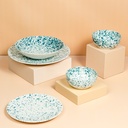 Porcelain Teal Dots Set