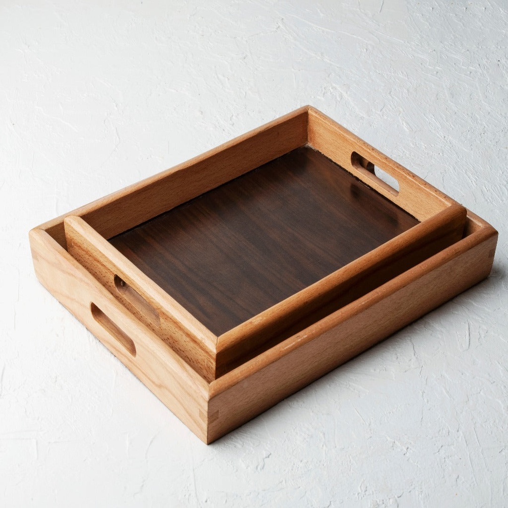 Wooden Tray Set