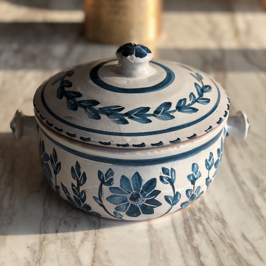 Floral Pottery Casserole