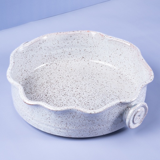 [3027] Pottery White Tajin 30 cm