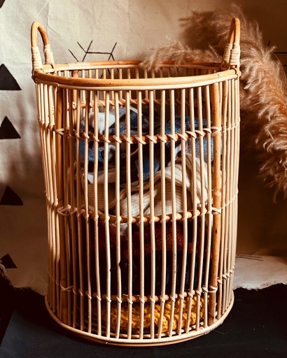 [604] Strips Bamboo Basket