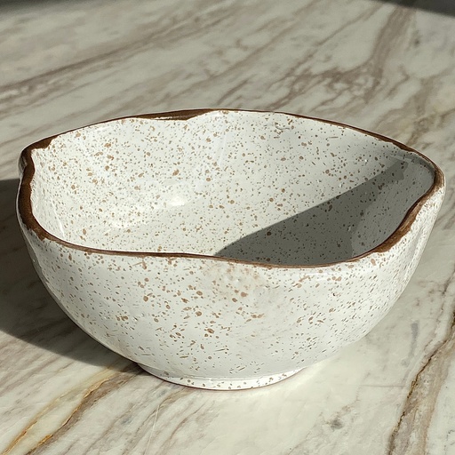 [311] White Pottery Bowl 15 cm