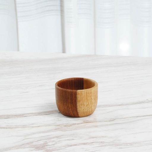 [205] 10 cm Wooden Circular Bowl