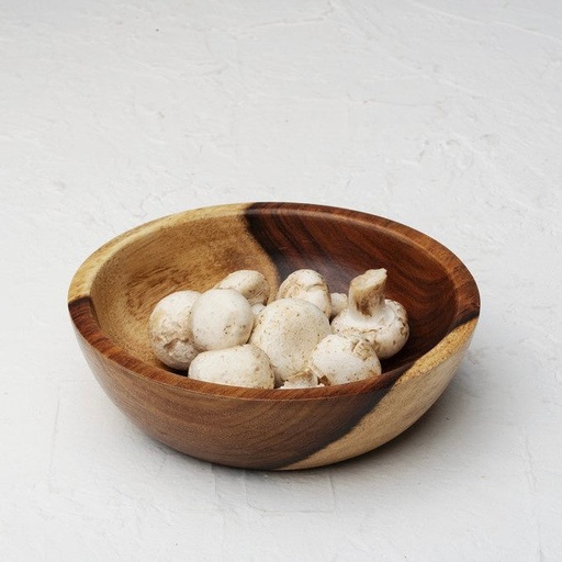 [206] 15 cm Wooden Circular Bowl